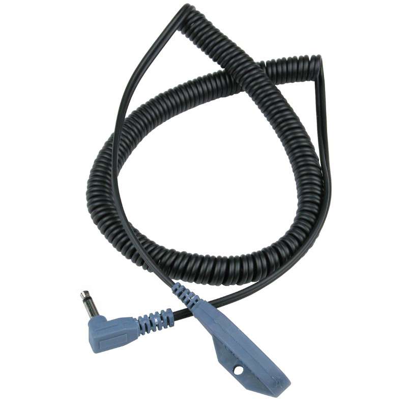 Dual Snap-One Cord, 12ft With 4mm Snaps, Right Angle Plug