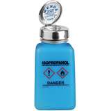 durAstatic® Pure-Touch Bottle, HDPE, Blue, Square, GHS Label with Isoproanol, 6 oz redirect to product page