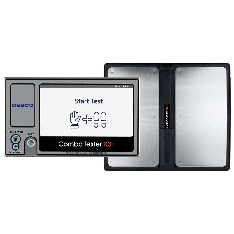 Combo Tester X3+, Color Display, Single- and Dual-Wire Wrist Straps, Garments, without Power Cord