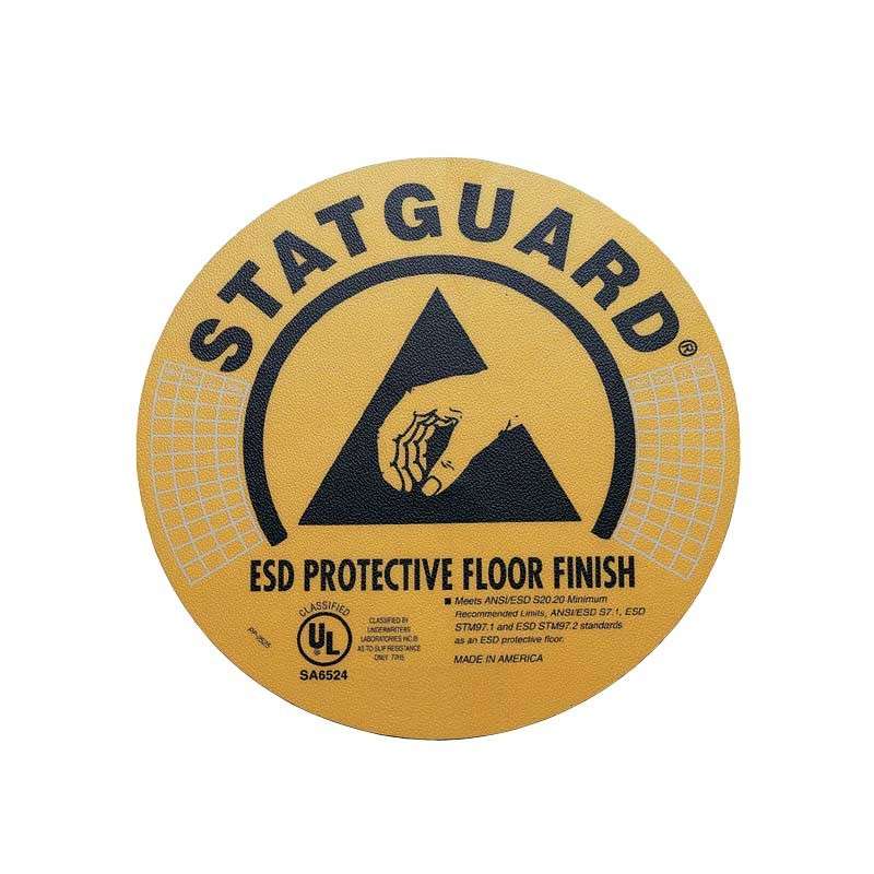 ESD Label, Floor, Statguard, 8" Diameter, Pack of 10