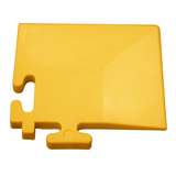 Modular Conductive Interlocking Floor Tile, Corner, Yellow, 2.5" X 2.5" redirect to product page