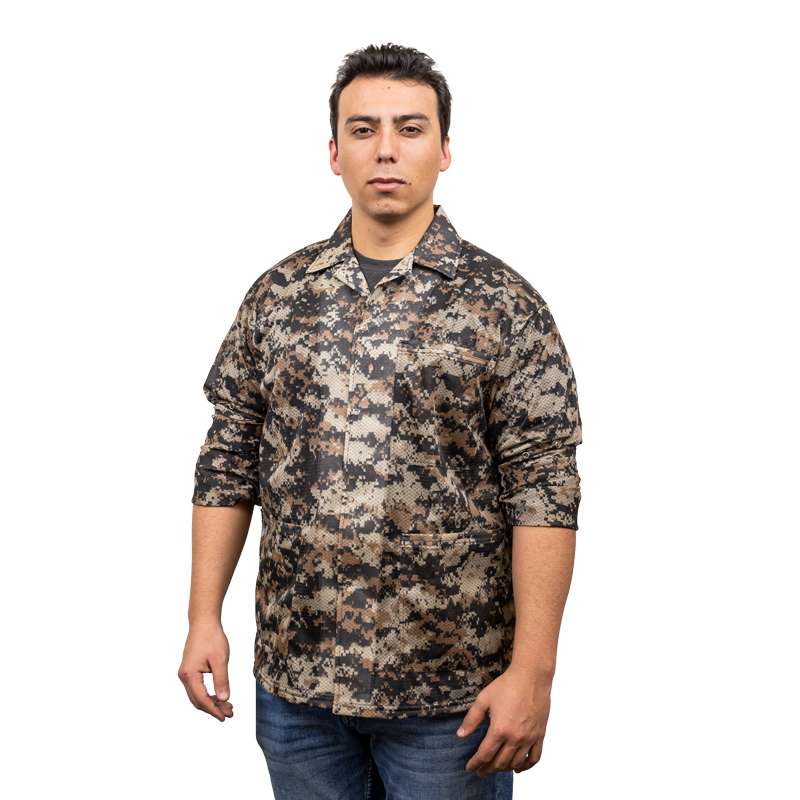 Smock, Convertible Sleeve, Snap Cuffs, Camo, 4Xlarge