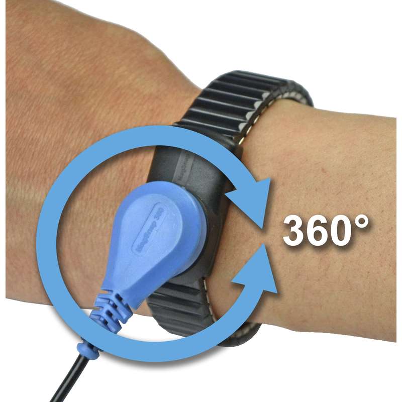 MagSnap 360 Expandable Dual-Wire Metal Wristband, Large