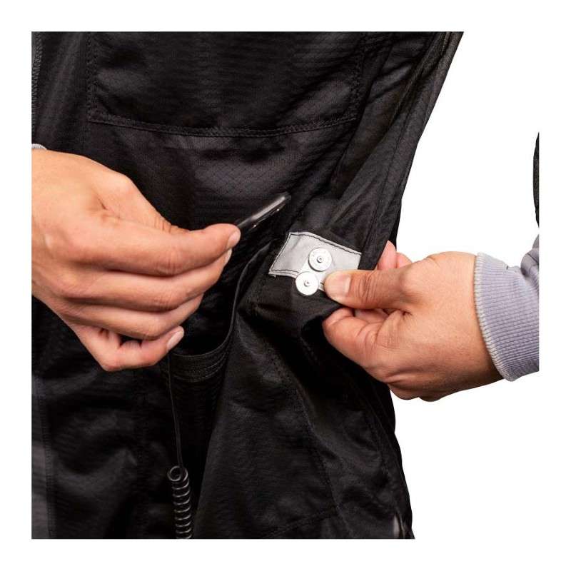 ESD Smock, Dual-Wire, Jacket, Black, 6Xlarge Knitted Cuffs, 3 Pockets, No Collar