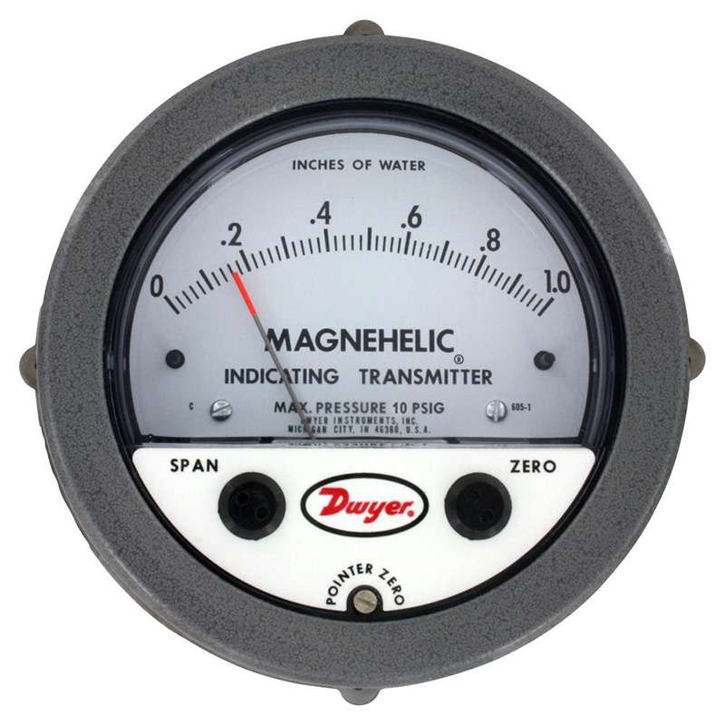Differential Pressure Indicating Transmitter, Range 0-20" W.C.