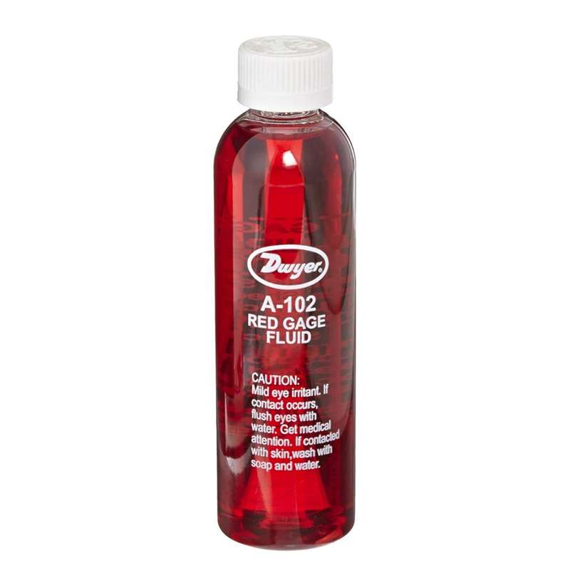 4 Oz Bottle Of Red Gauge Fluid, .826 Sp. Gr.