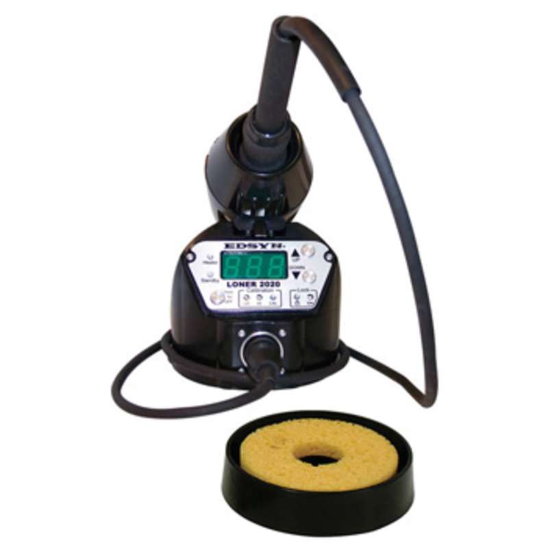 LONER™ 2020 ESD-Safe Digital Soldering Station with Soldering Iron, Iron Holder, and Sponge Tray
