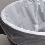 24" x 23" 10 micron LDPE 10 Gallon Trash Can Liner, White, 1000 per Case redirect to product page