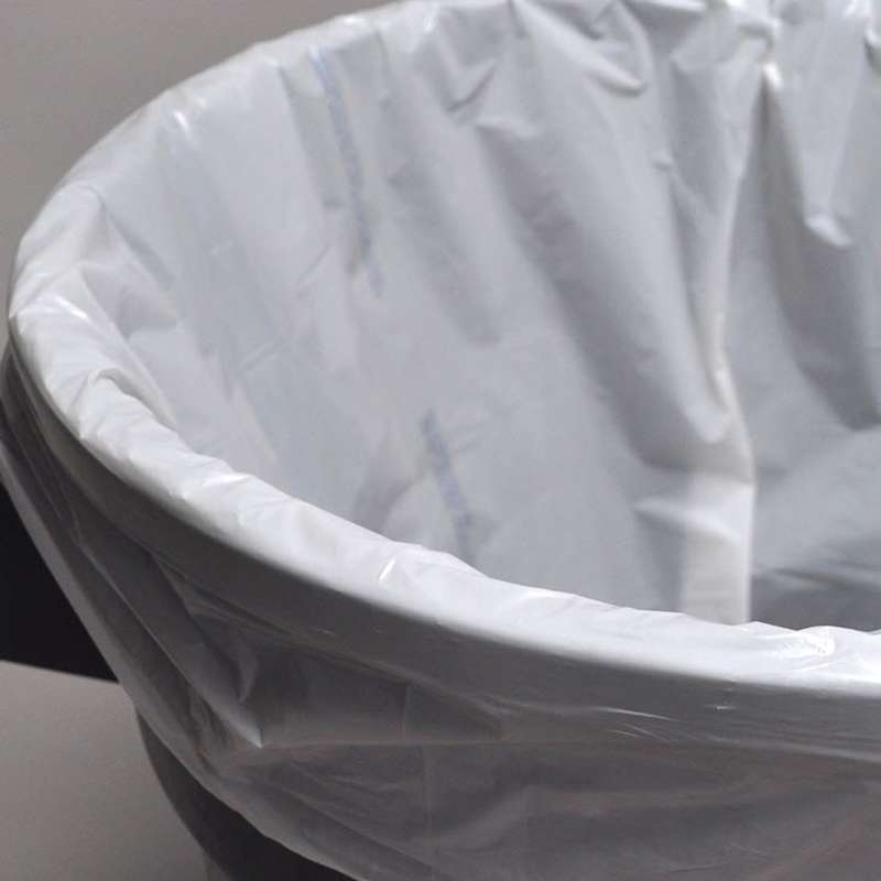 24" x 23" 10 micron LDPE 10 Gallon Trash Can Liner, White, 1000 per Case