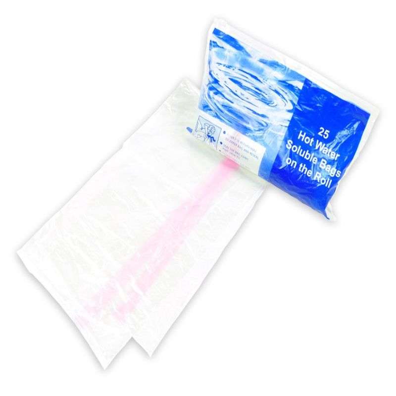 Water Soluble Recyclable Bag, 0.8 Mil 26 x 33", 100 Bags per Case