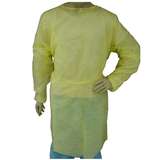 Disposable Polypropylene Full Length Isolation Gown with Elastic Wrists, Yellow, 2X-Large, 50 per Case redirect to product page
