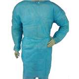 Disposable Polypropylene Full Length Isolation Gown with Elastic Wrists, Blue, 2X-Large, 50 per Case redirect to product page