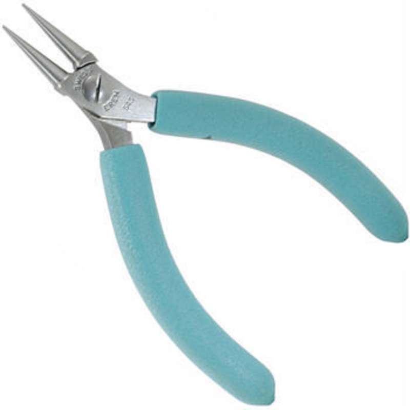 ESD-Safe Round Nose Plier with Smooth Jaws and Cushion Grips, 4-3/4"