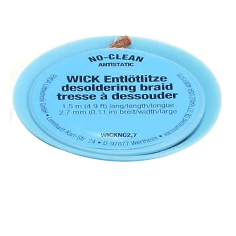 No Clean Desoldering Braid, 2.7 mm