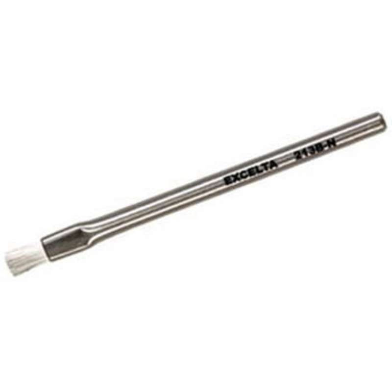 Cleanroom ESD-Safe Standard Length Brush with Statigo9 Fiber Bristles and Stainless Steel Handle, 3 Star, 4-3/4"