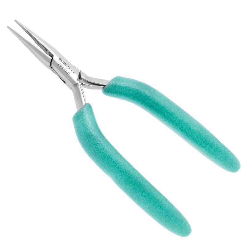 chain nose pliers with puffy teal grips