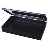 Hinged Conductive Plastic Box 10-1/2 x 6-3/16 x 1-9/16 redirect to product page