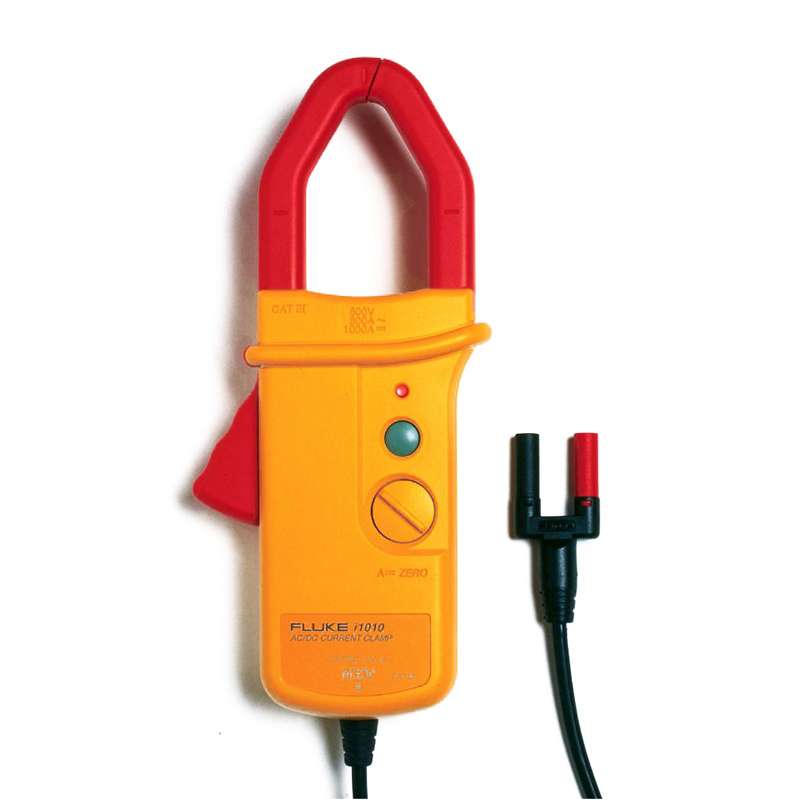 AC/DC Current Clamp with Safety Shrouded Banana Plugs Measures 1 A to 1000 A