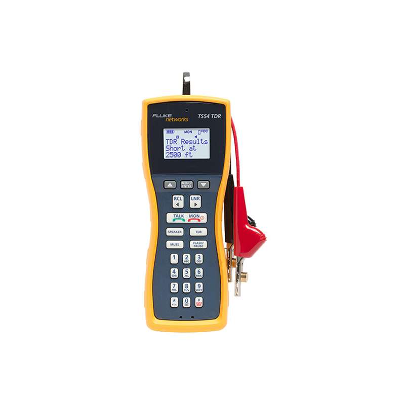 TS54 Pro LCD Butt Set with Time Domain Reflectometer, Angled Bed-of-Nails Cord, and Piercing Pin Clips