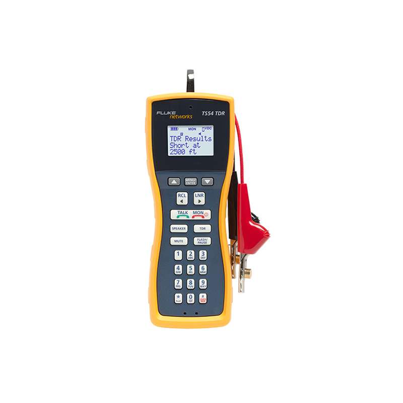 TS54 Pro LCD Butt Set with Time Domain Reflectometer, 4mm Banana Jack, XL Alligator Clip, and Test Probe