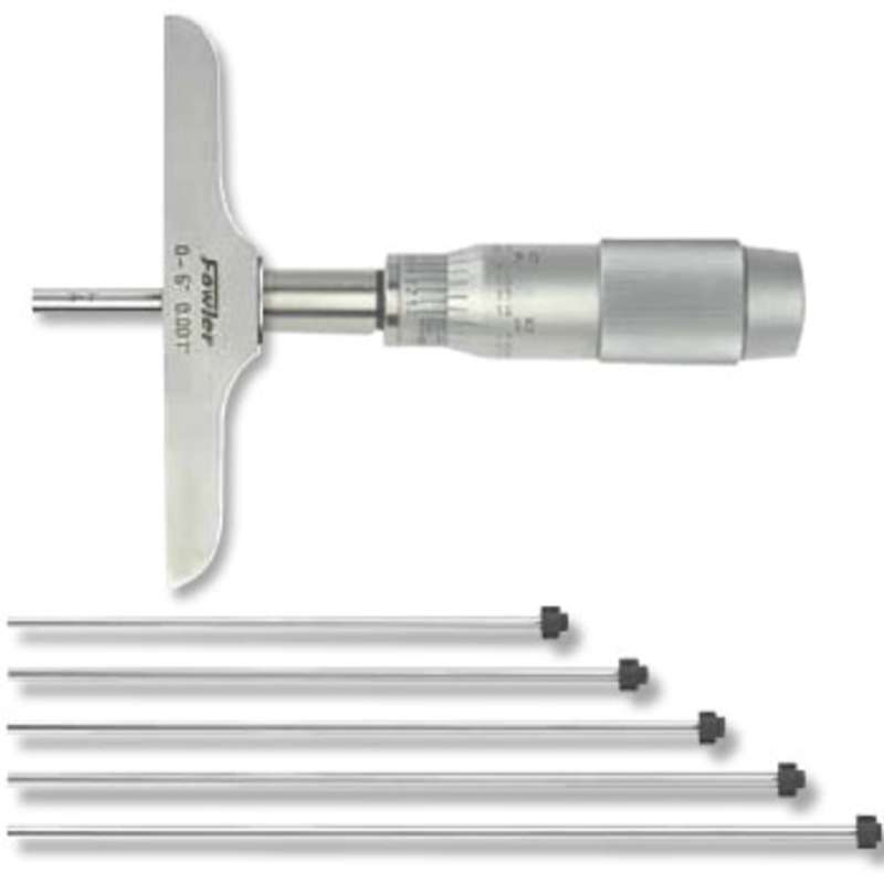 Economy Depth Micrometer with 0-4" Range and 4" Base