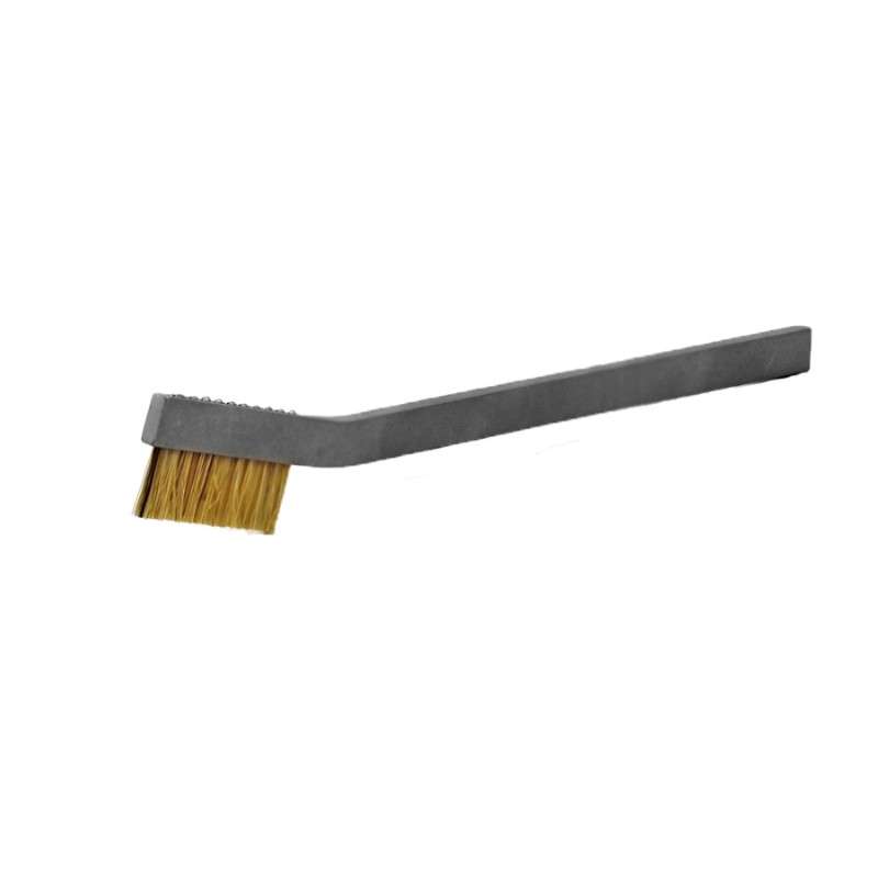 Scratch Brush, Toothbrush, Anti-Static, Hog Bristle/Aluminum, 7/16", ESD