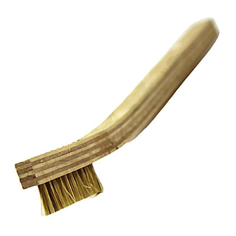 Scratch Brush, Toothbrush, Anti-Static, Hog Bristle/Wood, 1-3/8", ESD
