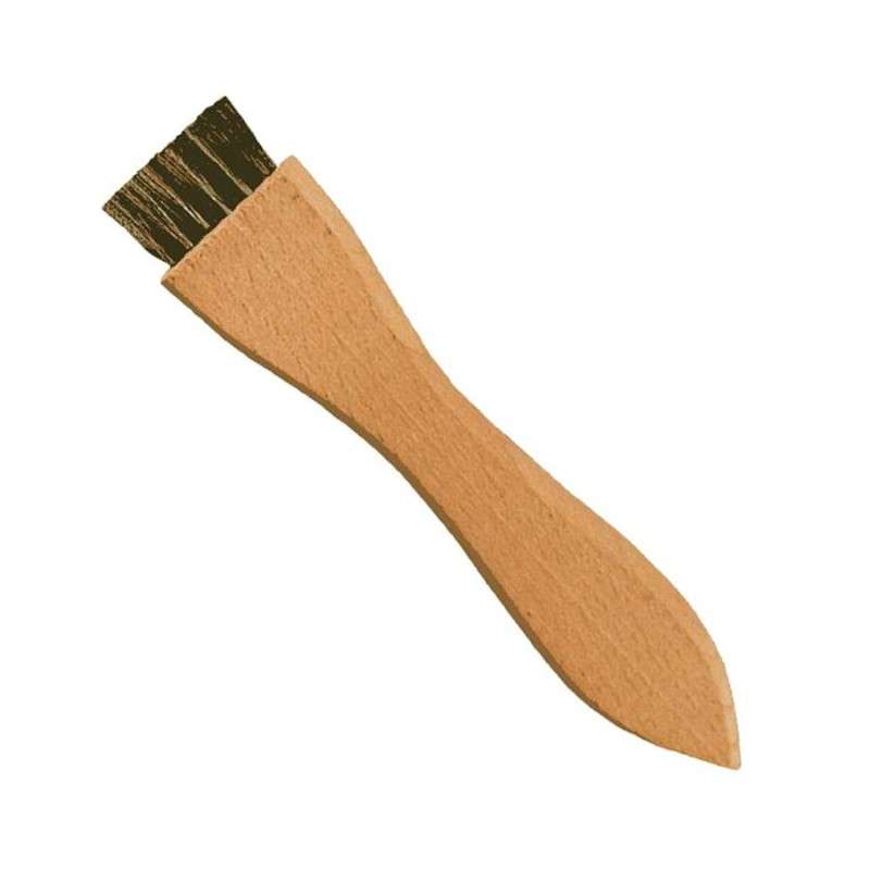 2"X6" BRASS/WOOD APPL SM UPRIGHT BRUSH 25/PK