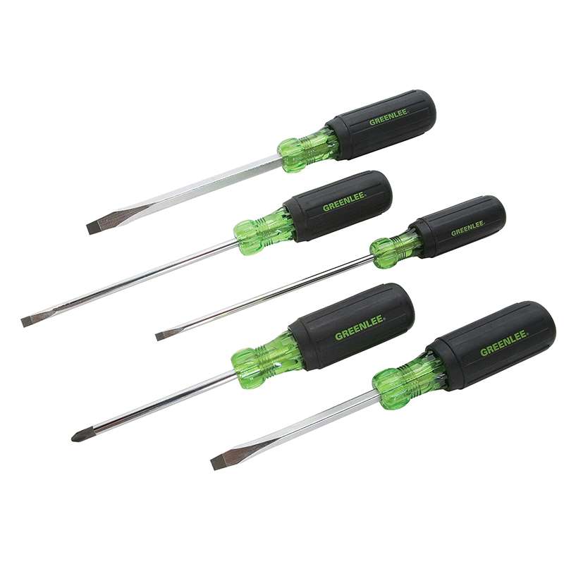 Heavy-Duty Slotted / Phillips Screwdriver Set with Soft Ergo Grip, 5 Piece