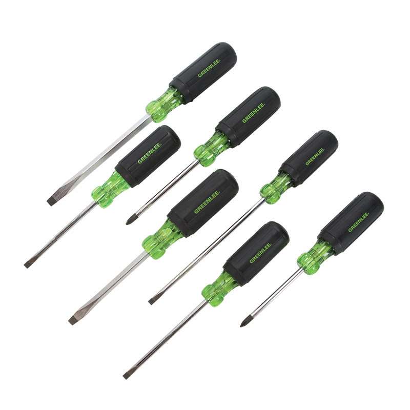Heavy-Duty Slotted / Phillips Screwdriver Set with Soft Ergo Grip, 7 Piece