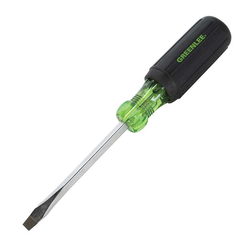 Heavy-Duty Slotted Keystone Tip Screwdriver with Soft Ergo Grip, 1/4 x 10-11/32"