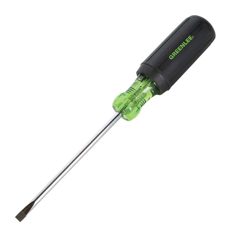 Heavy-Duty Slotted Cabinet Tip Screwdriver with Soft Ergo Grip, 3/16 x 7-3/4"