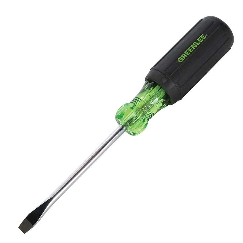 Heavy-Duty Slotted Cabinet Tip Screwdriver with Soft Ergo Grip, 1/4 x 8-3/8"