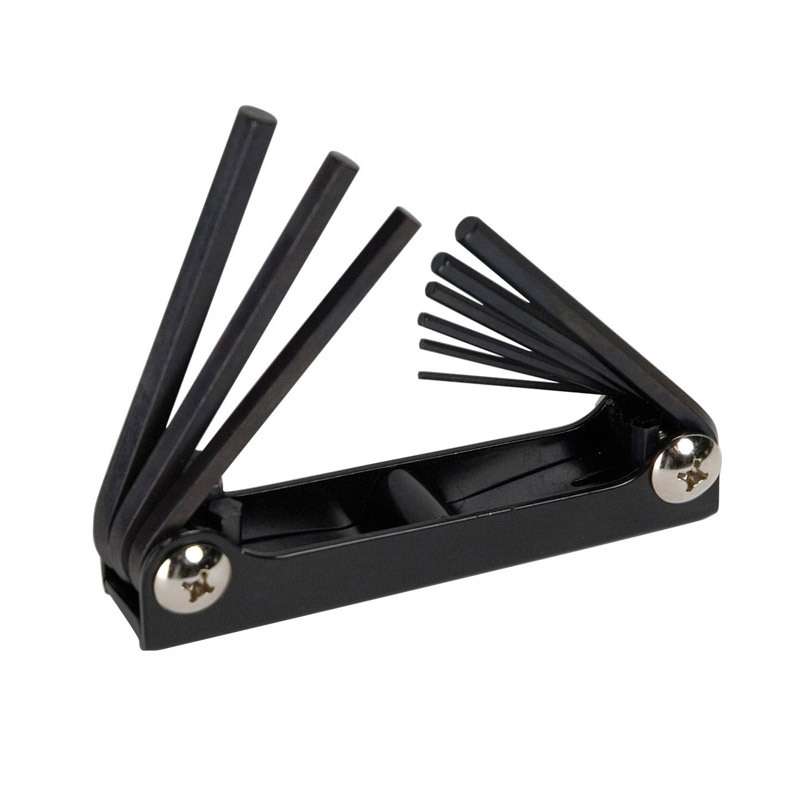 Folding Inch Hex Key Set, 9 Sizes