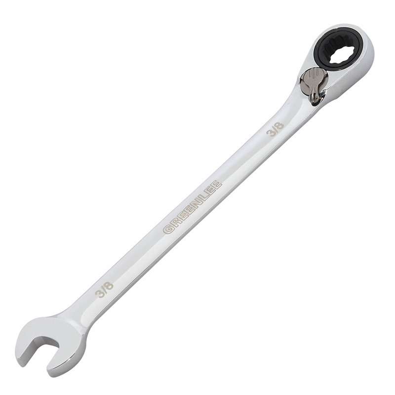3/8" Combination Ratcheting Wrench, 6-1/8" Long