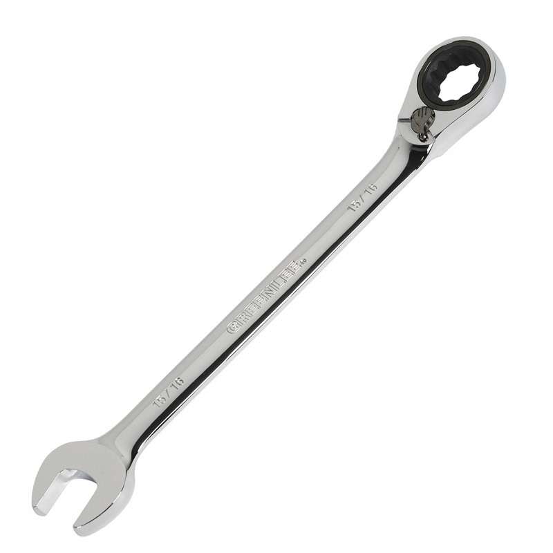 15/16" Combination Ratcheting Wrench, 12-11/16" Long