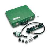 Hydraulic Ram and Hand Pump Driver Kit with Slug-Buster® Conduit Punches, Dies, Adapter, Spacers, Kwik Stepper® Step Bit, and Plastic Case redirect to product page