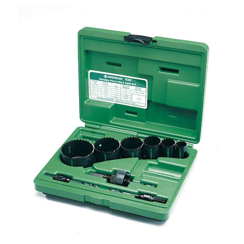 Bi-Metal Hole Saw Kit for 0.5 - 2" Conduits