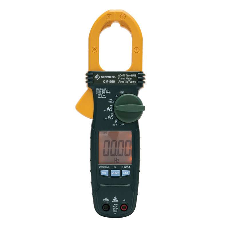 True RMS AC/DC Clamp Meter with Backlit Display
