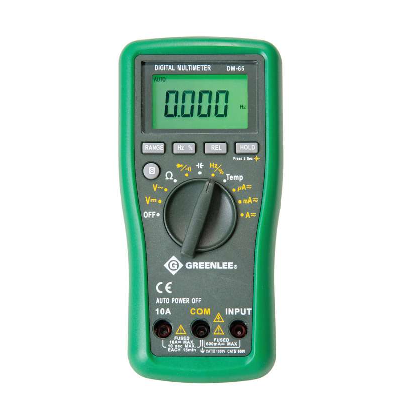 Auto Ranging 1,000 Volt Multimeter to Measure Voltage and Check Batteries