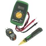 Electrical Test Kit, Includes Multimeter, Polarity Cube with GFCI, and Non-Contact Voltage Detector redirect to product page