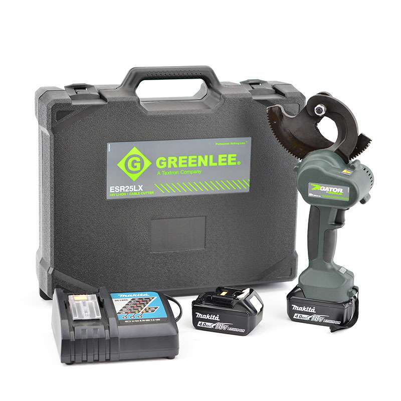 ACSR Ratchet Cutter, 12V Charger, Two 4.0Ah Batteries