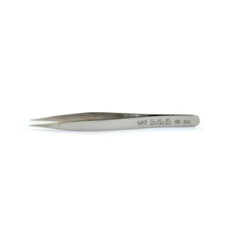 CHP Precision Tweezers with Fine Straight Tip, 4-1/2" Long