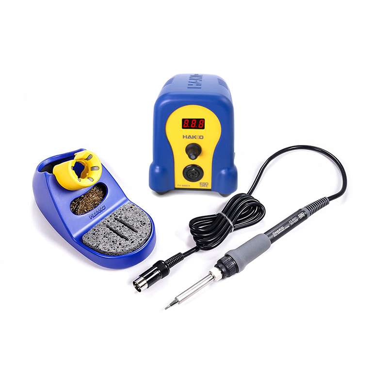 Digital Soldering Station with Rotary Encoder, Blue/Yellow Housing