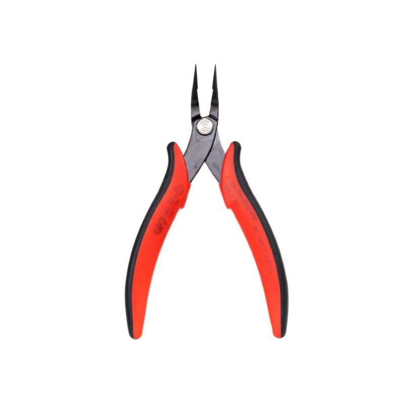 Long Nose Pliers, Pointed, Smooth, 45 deg Angled Tip, Rounded External Edges