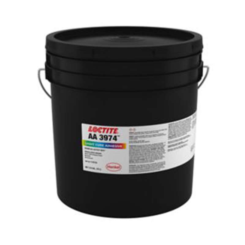 LOCTITE® 3974™ Ultraviolet Light Cure Adhesive, 15 L Pail, Translucent/Pale Yellow