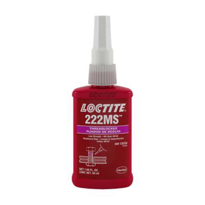 LOCTITE® 222MS? Threadlocker, Low Strength, Small Screw, Mil-Spec., 50 ml Bottle