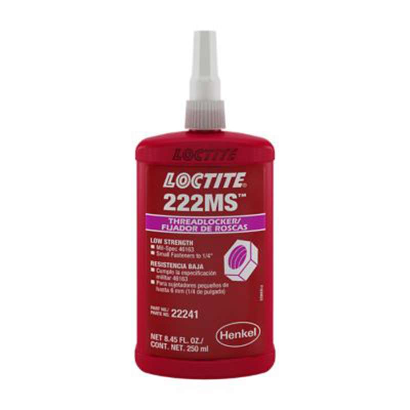 LOCTITE® 222MS™ Threadlocker, Low Strength, Small Screw, 250mL Bottle