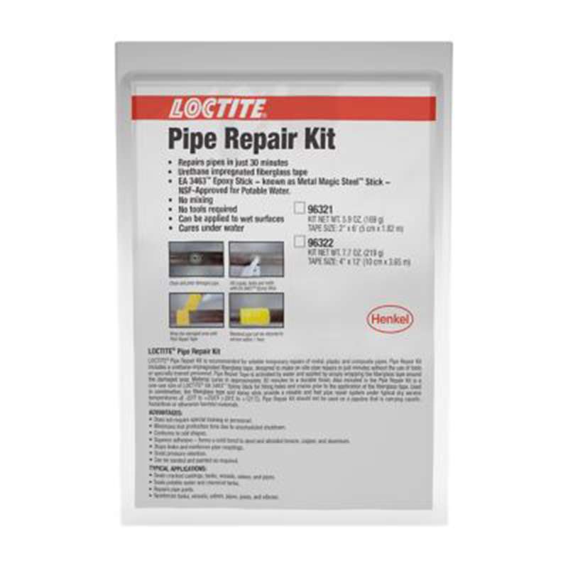 Pipe Repair Kit with Fiberglass Tape, Epoxy Adhesive & Gloves