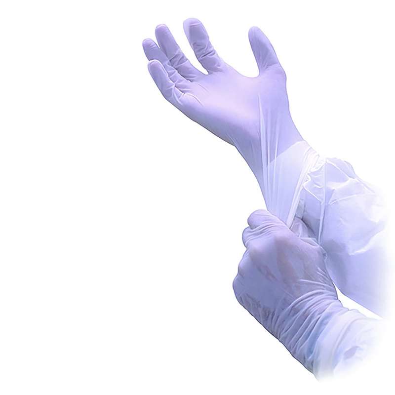 Virtu-Clean Gloves, Class 100 Compatible Powder Free Nitrile Exam Gloves, Small, 100 per Bag, 10 Bags per Case